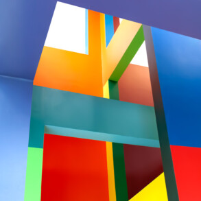 Installatie van Krijn de Koning in het dick bruna huis in Utrecht, Nederland COLORED VIEW